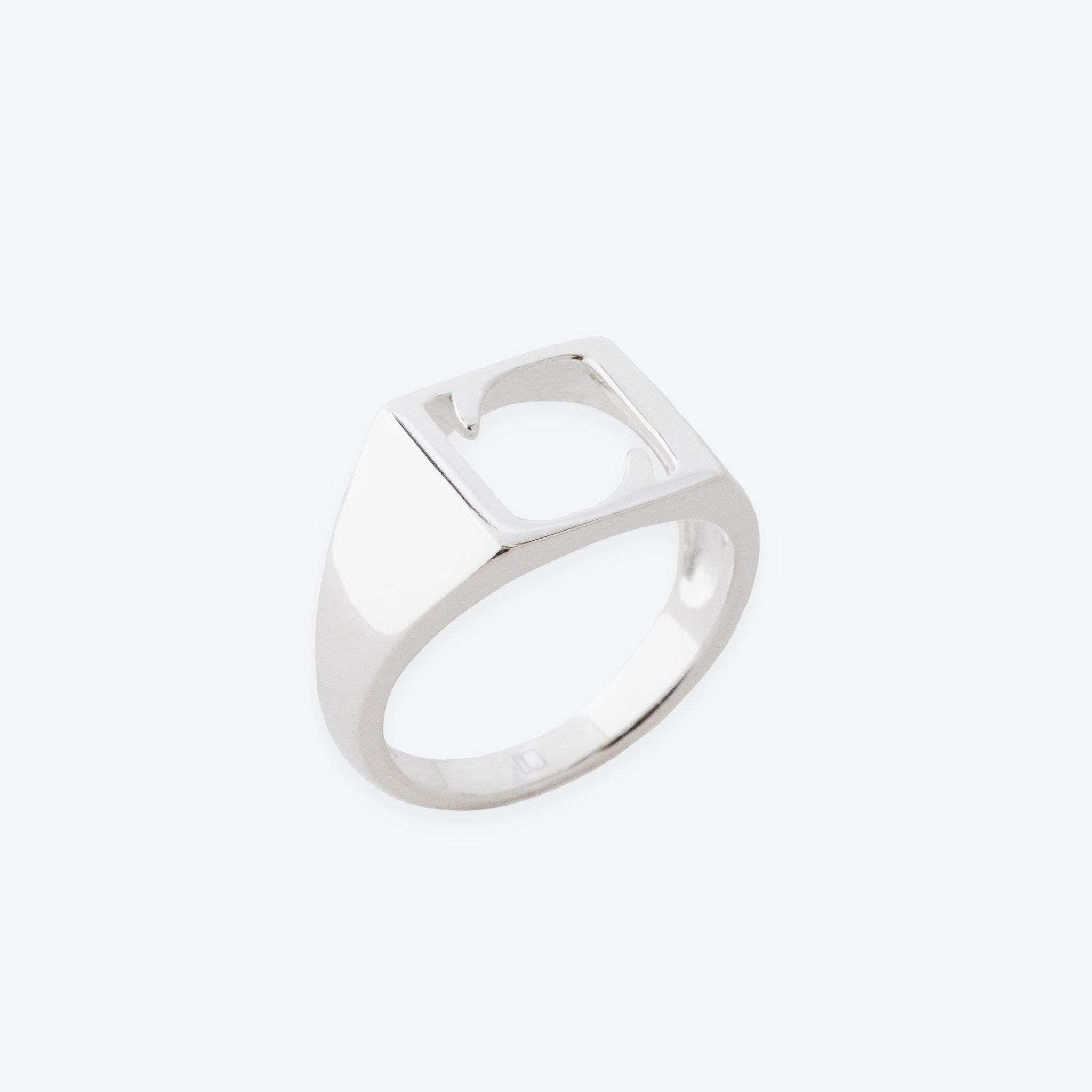 SQUARED L SIGNET RING