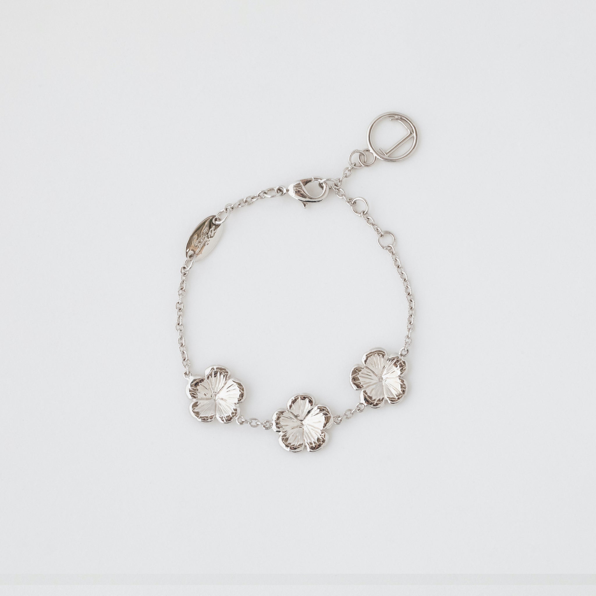 ROUND FLOWERS BRACELET PLATINUM