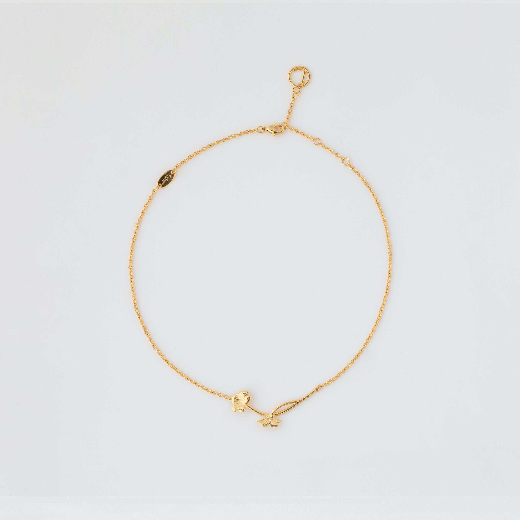 LONG FLOWER NECKLACE K18 GOLD