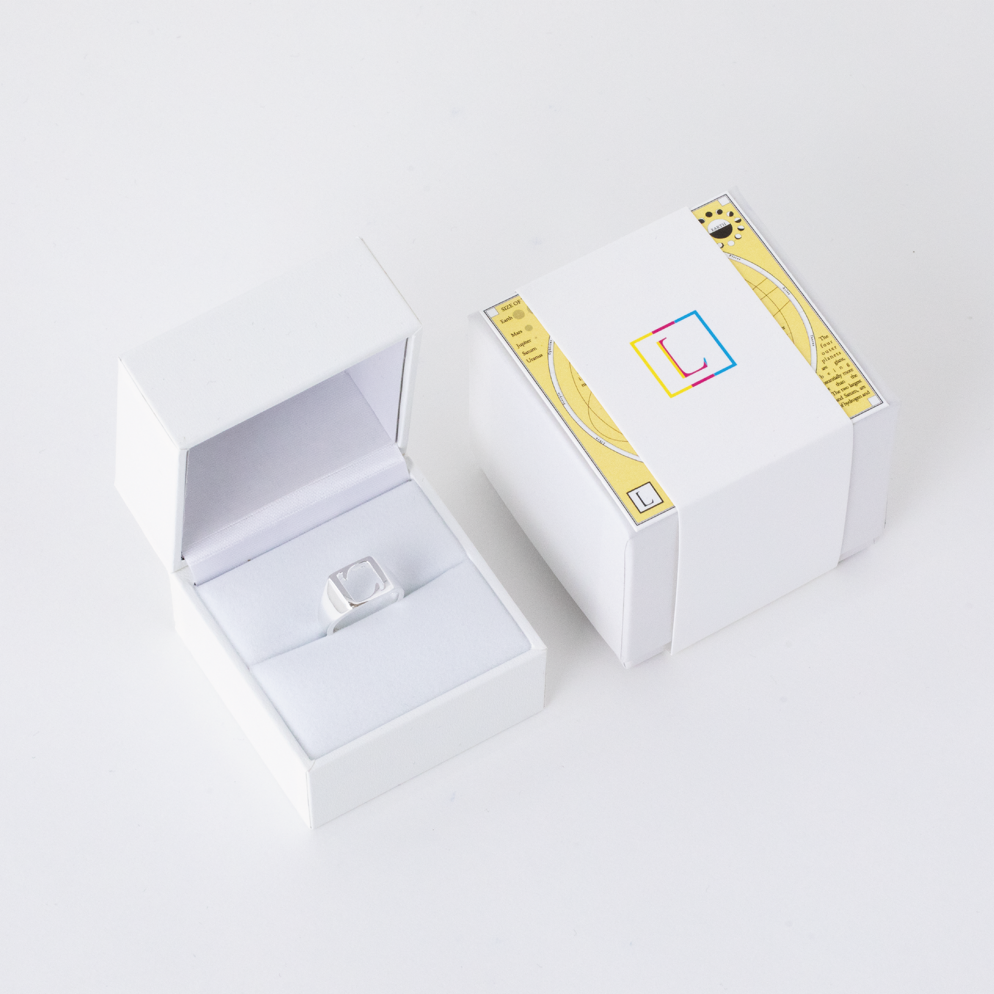 SQUARED L SIGNET RING